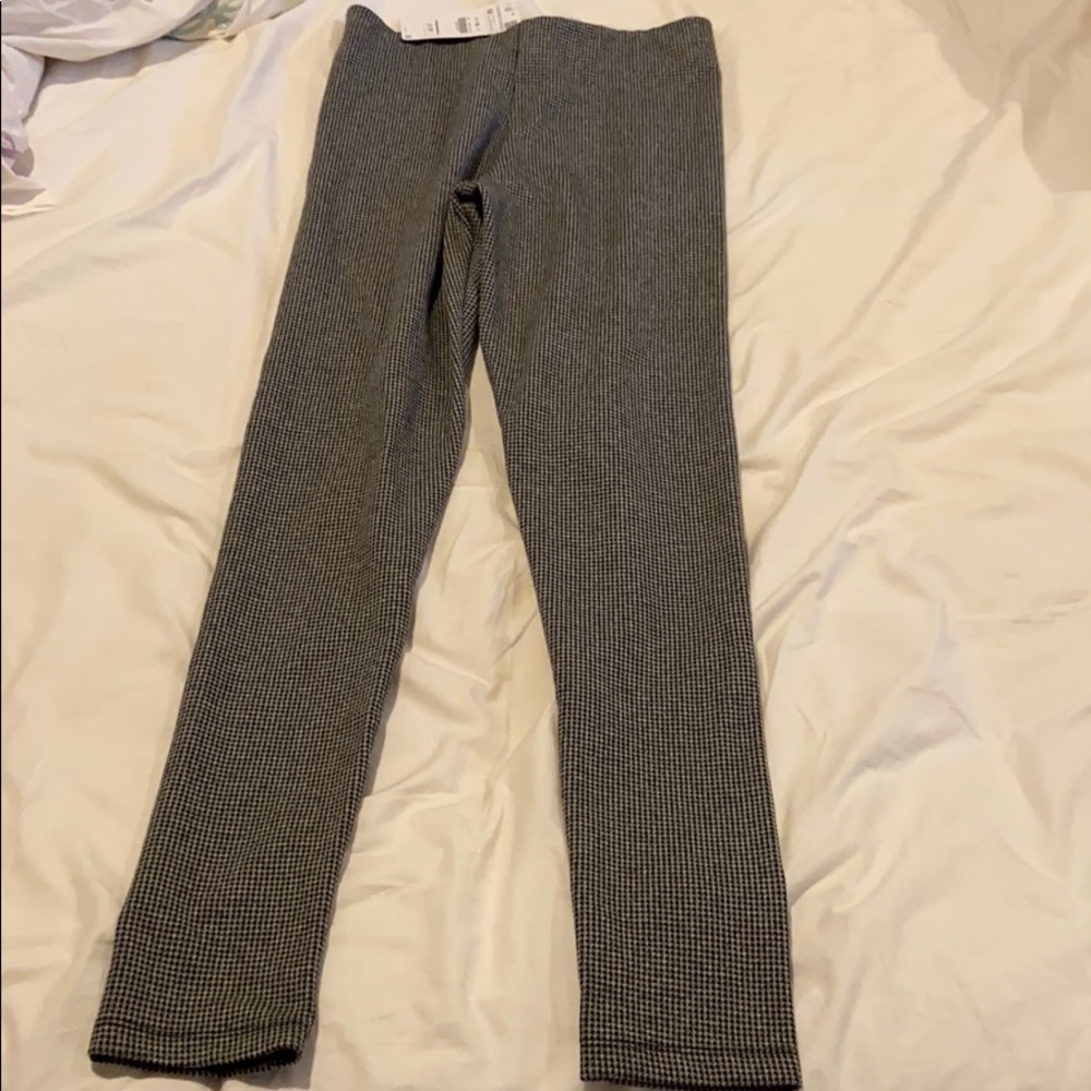 Houndstooth black and white legging pants